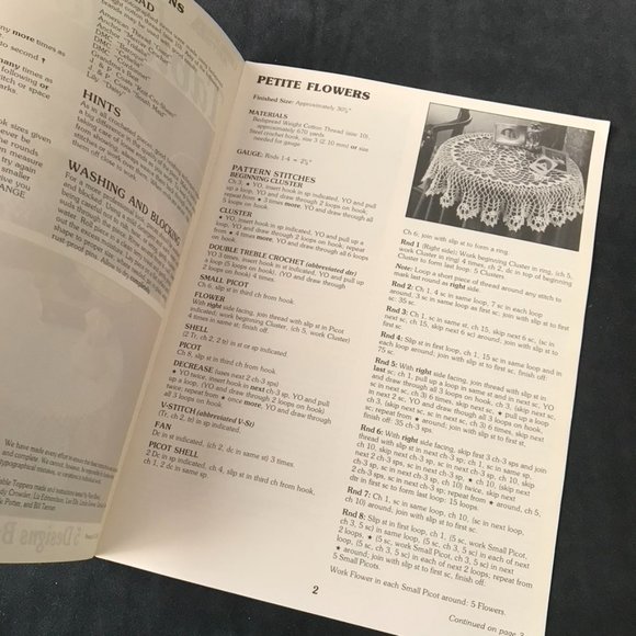 Heirloom Table Toppers 5 Crochet Patterns Leisure Arts 2505 Round 1994 - Picture 2 of 4